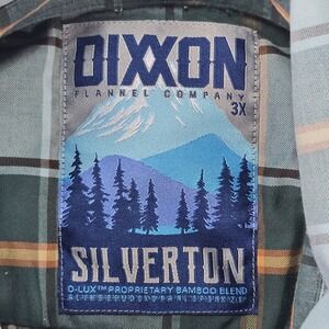 Dixxon Shirt Mens 3XL Green Blue Plaid Button Snap Silverton Lasso Bamboo Blend